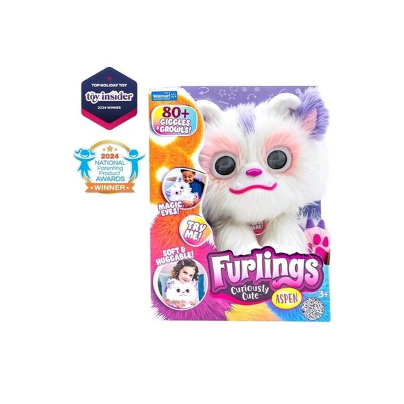 Furlings Aspen Interactive Yeti Plush Toy 13" 80+ Sounds Animations Kids 3+ NWT - Picture 4 of 8